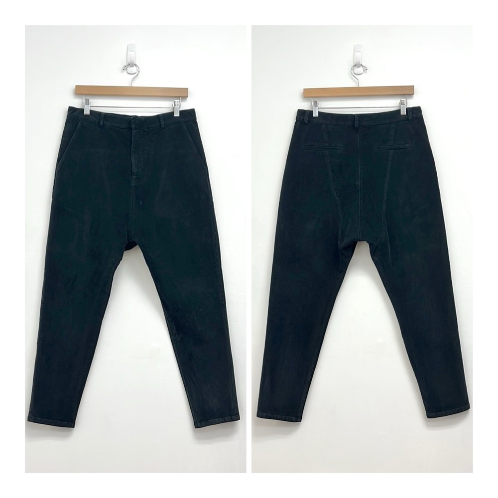 Nili Lotan Drop Crotch Corduroy Ribbed Designer Luxe Pants REPAIRED  - Size 30